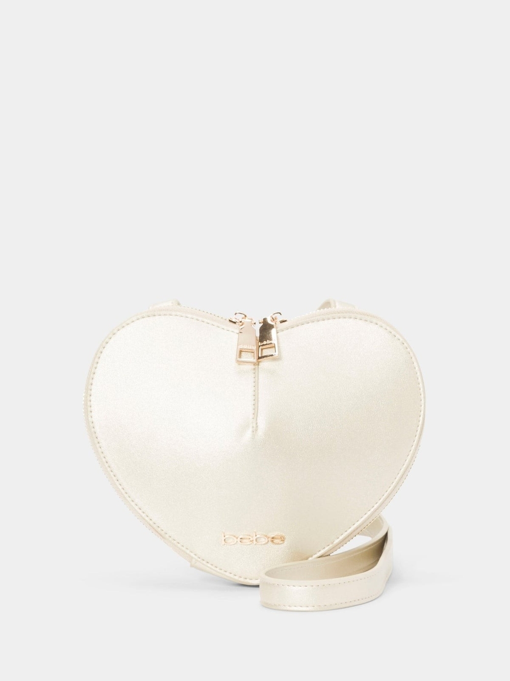 NWT Bebe Malou Heart Crossbody Bag – Metallic Gold - Picture 2 of 7